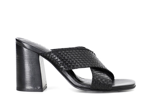 CIABATTA INCROCIO IN PELLE INTRECCIATA