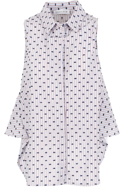 CAMICIA SMANICATA BALZA DIETRO