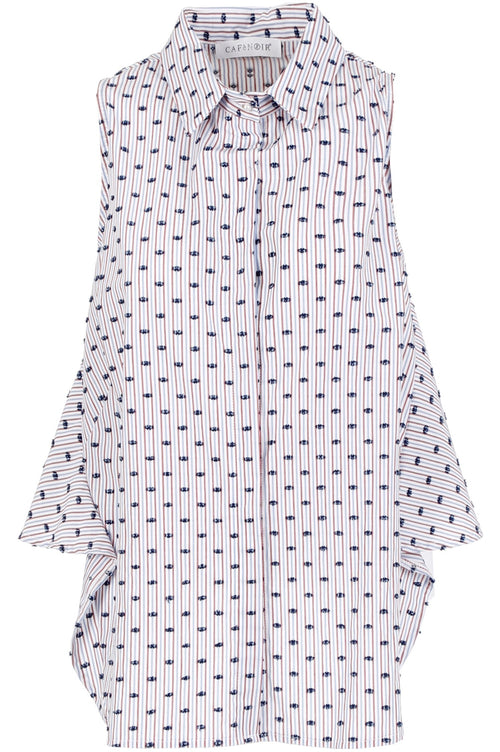 CAMICIA SMANICATA BALZA DIETRO