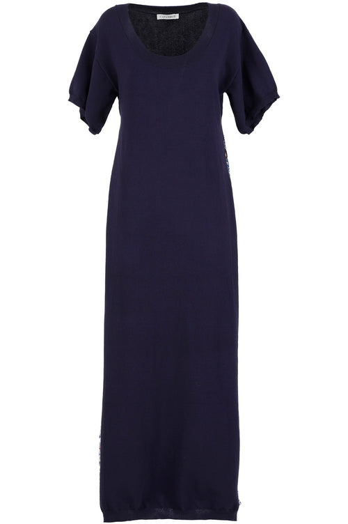 ABITO LUNGO IN VISCOSA E TESSUTO