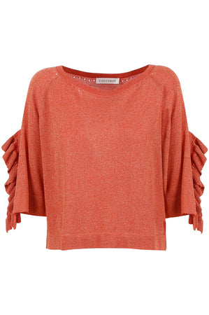 MAGLIA RUCHES ALLA MANICA