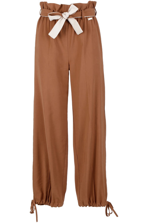 PANTALONE CINTURA A CONTRASTO