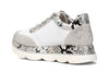SNEAKERS IN PELLE CON SIMILPELLE PITONATA E STRASS