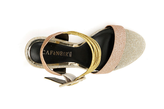 SANDALO GILDA IN TESSUTO GLITTER