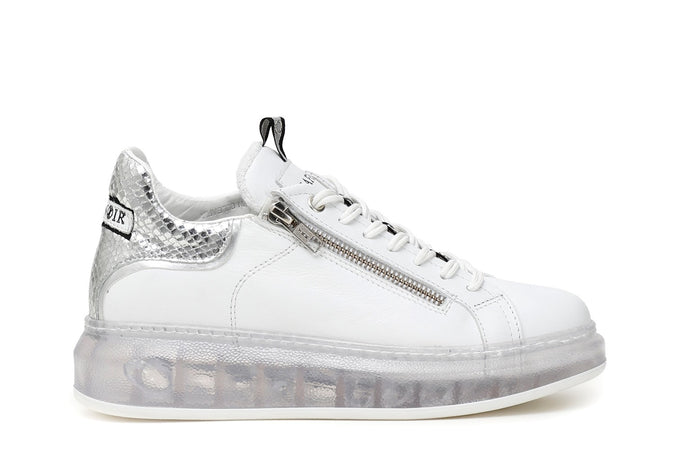 SNEAKERS IN PELLE CON CERNIERA