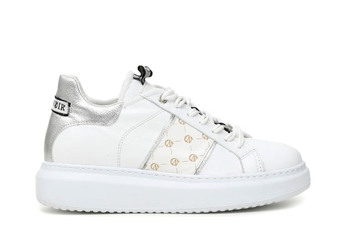 SNEAKERS IN PELLE CON FACIA LOGATA LATERALE