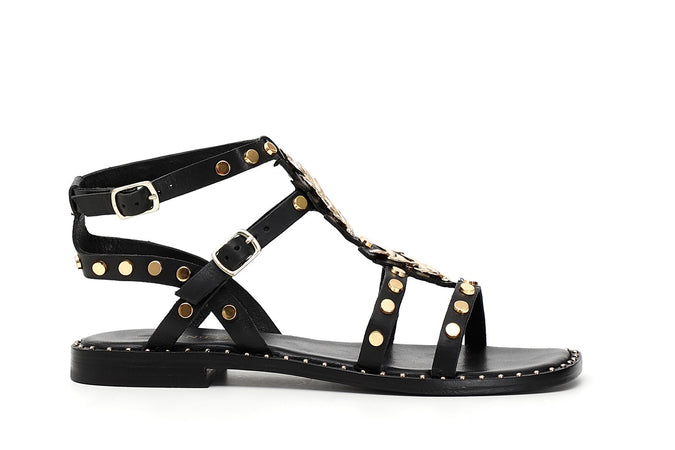 SANDALO DOPPIA FIBBIA IN PELLE