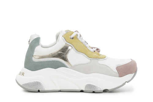 SNEAKERS IN PELLE SCAMOSCIATA MULTICOLOR