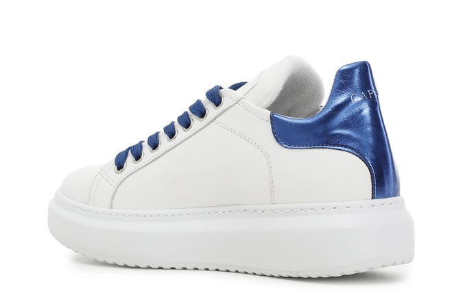 SNEAKERS IN PELLE CON LACCI COLORATI