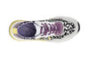 SNEAKERS ALLACCIATA IN PELLE SCAMOSCIATAE TESSUTO LEOPARDATO