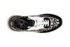 SNEAKERS ALLACCIATA IN PELLE SCAMOSCIATAE TESSUTO LEOPARDATO