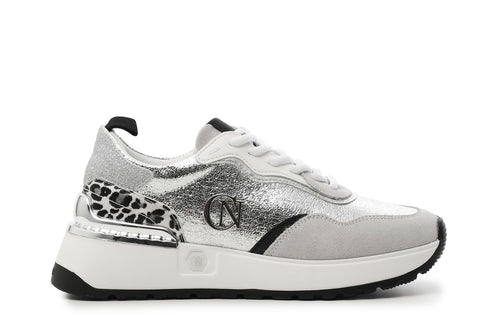 SNEAKERS ALLACCIATA IN PELLE SCAMOSCIATAE METAL CRACK