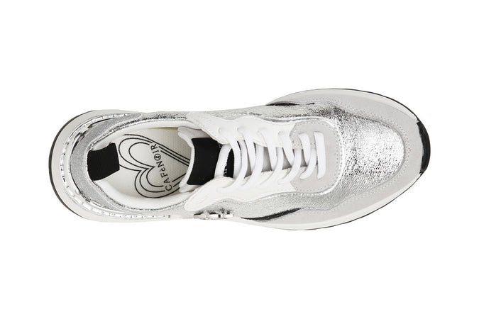 SNEAKERS ALLACCIATA IN PELLE SCAMOSCIATAE METAL CRACK