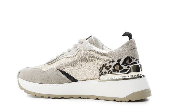 SNEAKERS ALLACCIATA IN PELLE SCAMOSCIATAE METAL CRACK