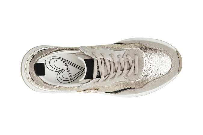 SNEAKERS ALLACCIATA IN PELLE SCAMOSCIATAE METAL CRACK