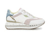 SNEAKERS IN PELLE E TESSUTO MULTICOLOR