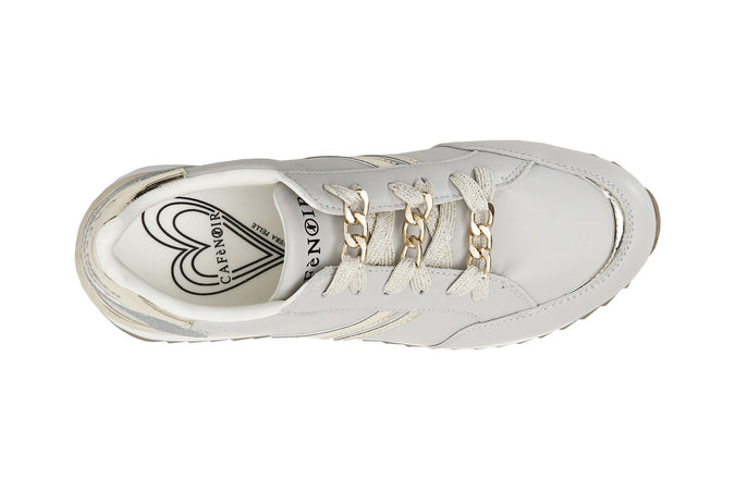 SNEAKERS IN PELLE CON DETTAGLIO CATENA