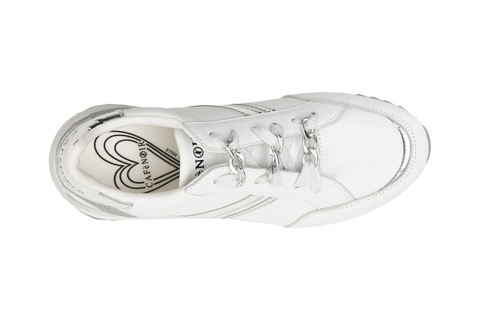 SNEAKERS IN PELLE CON DETTAGLIO CATENA