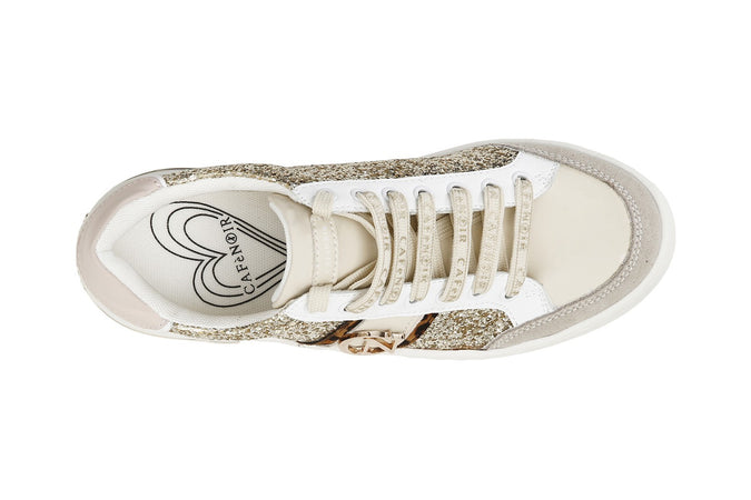 SNEAKERS GLITTER CON ACCESSORIO LOGO LATERALE