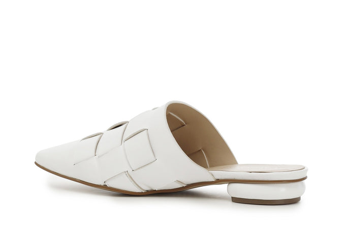 SABOT IN PELLE INTRECCIATA A MANO