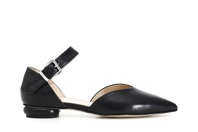 BALLERINA IN NAPPA CON LACCIO E FIBBIA