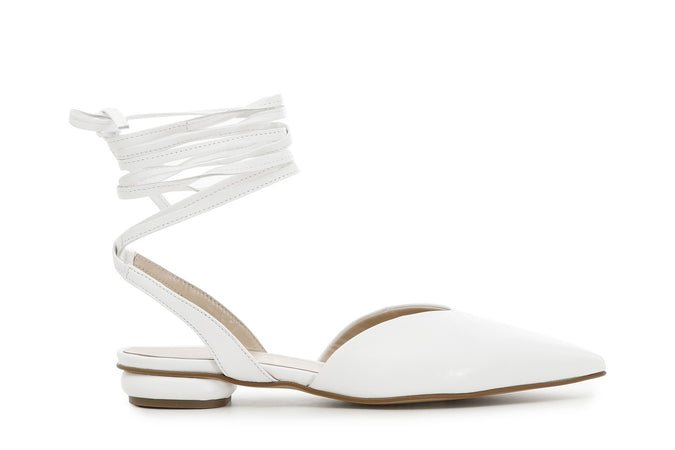 BALLERINA IN NAPPA CON LACCI ALLA CAVIGLIA