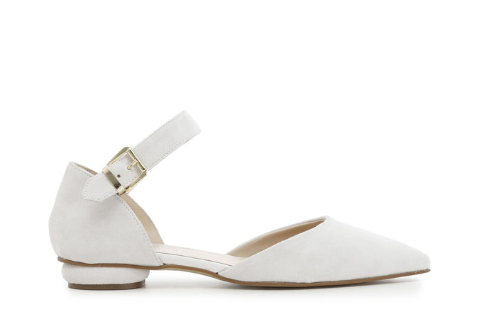 BALLERINA IN CAMOSCIO CON LACCIO E FIBBIA