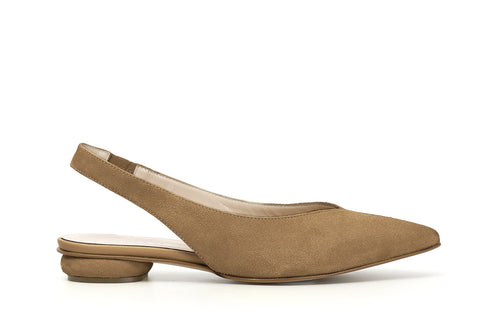 BALLERINA IN CAMOSCIO APERTA DIETRO