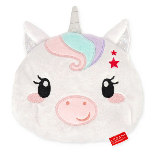 Mini Cuscino Termico con Semi di Lino - Warm Cuddles tema unicorn