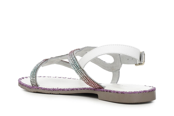 SANDALO CON MOTIVO SERPENTE STRASS