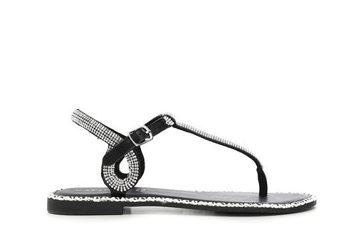 SANDALO INFRADITO CON STRASS SFUMATI