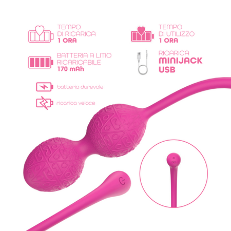 Ovetto Vibrante Stimolatore Palline Vaginali Vibranti Controllo App in Silicone