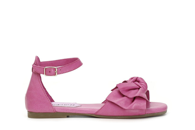 SANDALO IN PELLE CON FIOCCO