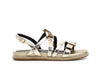 SANDALO ASIMMETRICO CON ACCESSORI IN METALLO
