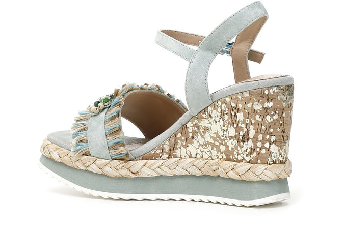 SANDALO RAFFIA MULTI E STRASS