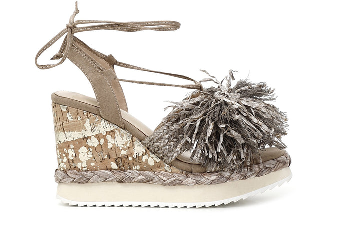 SANDALO FIOCCO RAFFIA LACCIO ALLA SCHIAVA