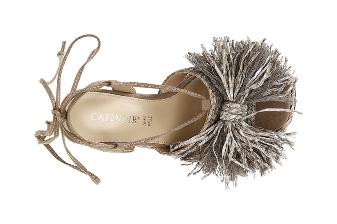 SANDALO FIOCCO RAFFIA LACCIO ALLA SCHIAVA