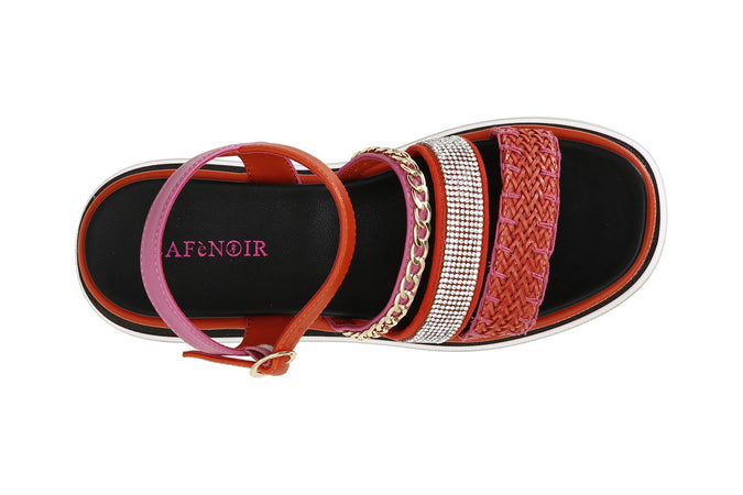 SANDALO MULTILISTINI STRASS