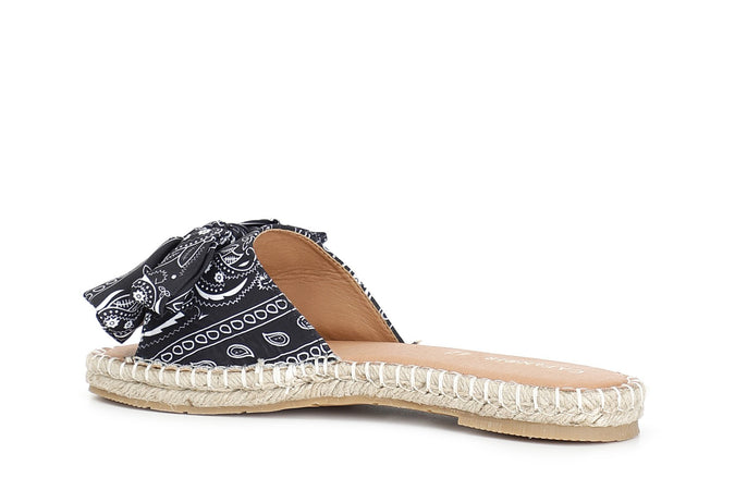 CIABATTA IN TESSUTO FANTASIA SU FONDO CORDA