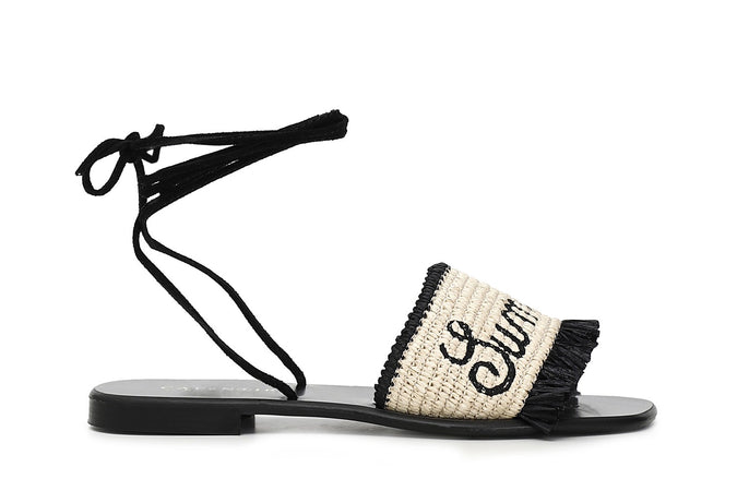 CIABATTA IN RAFIA CON LACCIO SCHIAVA