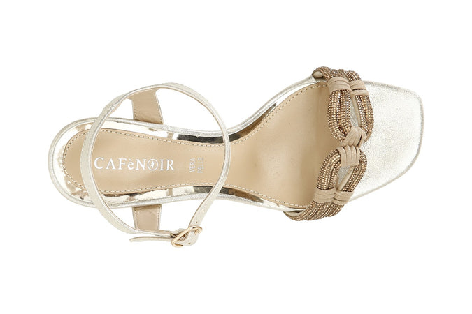 SANDALO GILDA CON MIGNON E STRASS