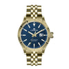 Orologio LORENZ uomo Ginevra datario dorato / blu