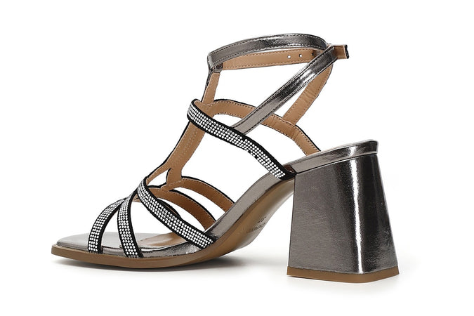 SANDALO ALLA CAVIGLIA CON STRASS