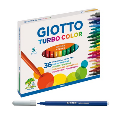Giotto - Pennarelli Turbo Color - conf. 36 Colori (F418000)
