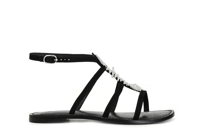 SANDALO GIOIELLO FISHBONE IN PELLE