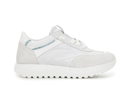 SNEAKERS IN TESSUTO E PELLE