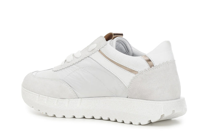 SNEAKERS IN TESSUTO E PELLE