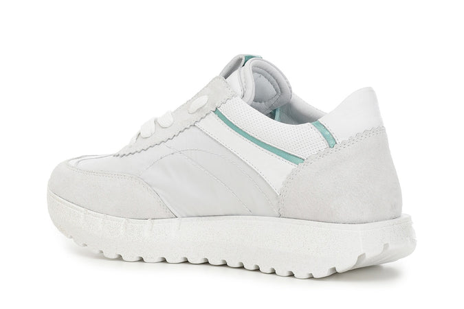 SNEAKERS IN TESSUTO E PELLE