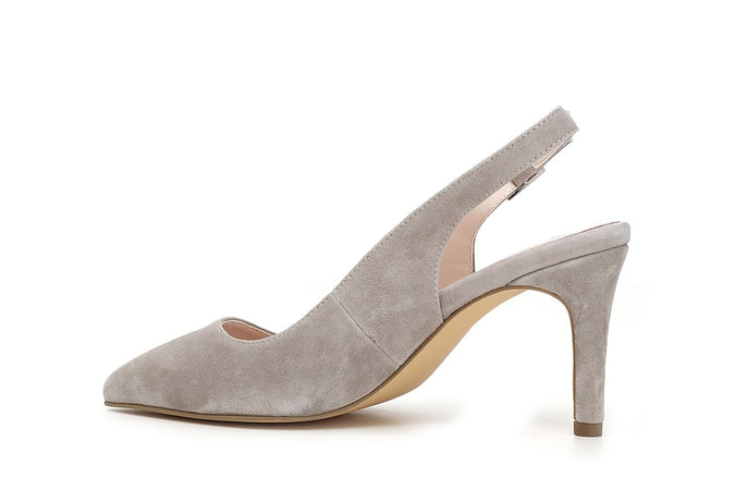 DECOLLETE IN PELLE SCAMOSCIATA APERTE DIETRO