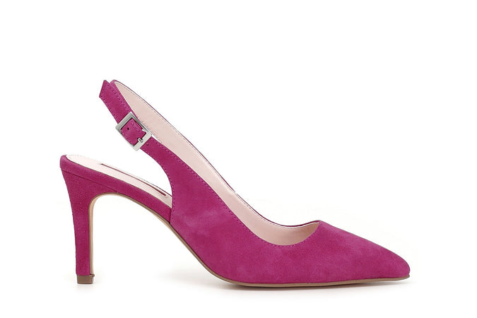 DECOLLETE IN PELLE SCAMOSCIATA APERTE DIETRO